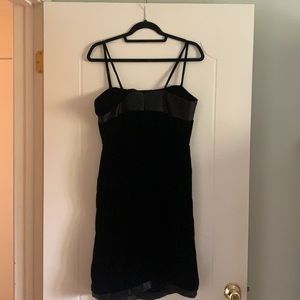 Armani Collezioni black velvet dress